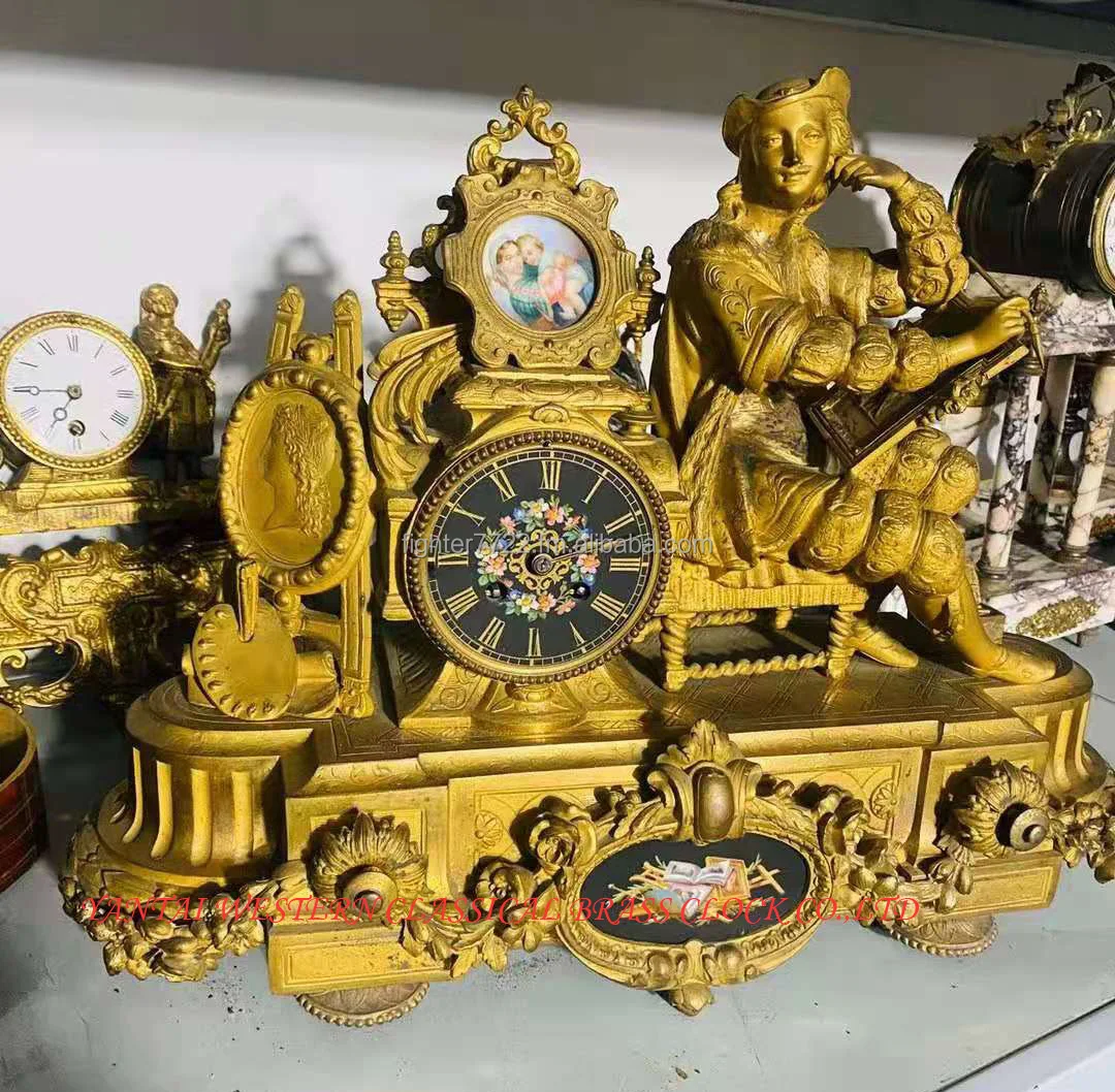 
brass angel desk clock goddess candle stand candlesticker western brass figurines 