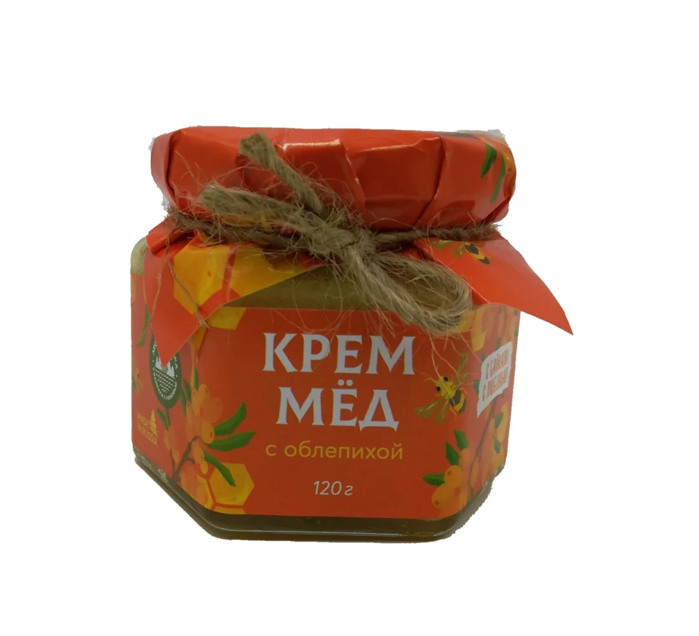 Delicious Natural Floral Creamed Honey With Sea Buckthorn