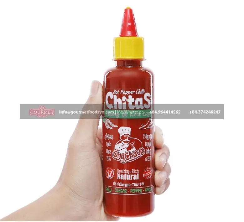 Ong Cha Va Chitas Super Spicy Chili Sauce 270G/ Plastic Chili Sauce Bottle/ Hot Chili Spicy Sauce