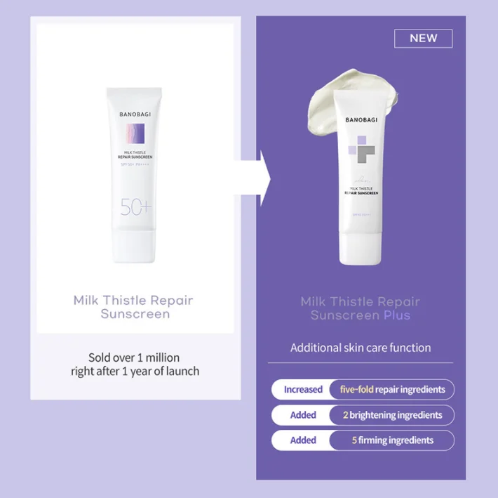 BANOBAGI Milk Thistle Repair Sunscreen Plus 50ml_korean cosmetics