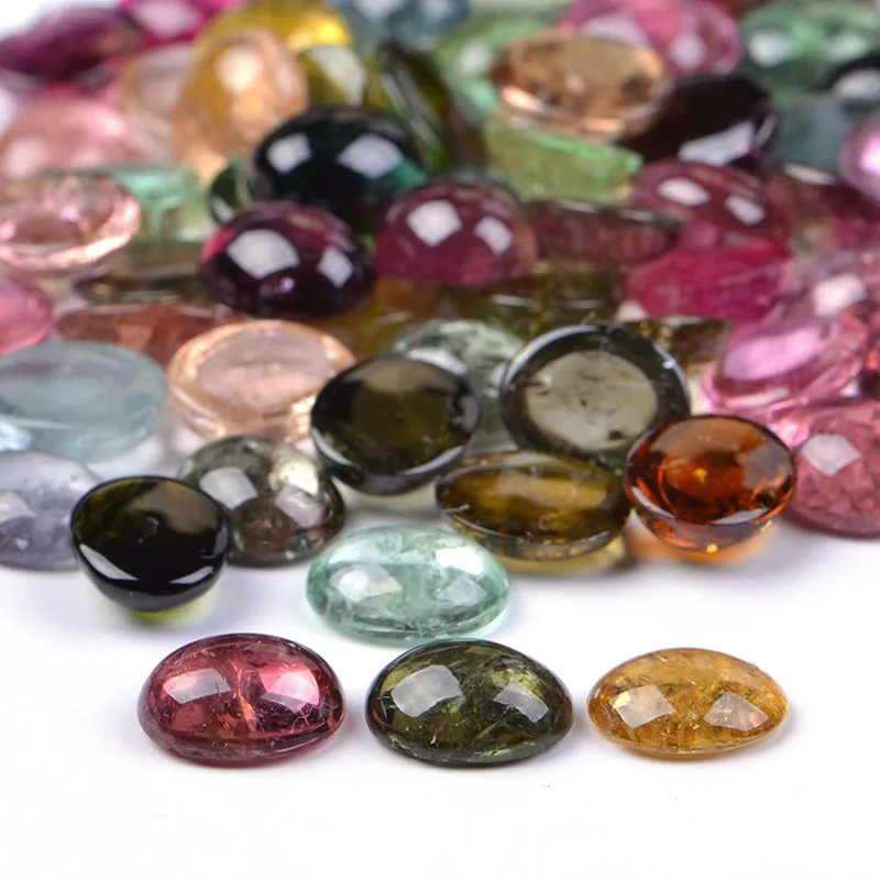 10X12mm Natural Tourmaline Oval Shape Cabochon Tourmaline Cab Wholesale Loose Gemstone