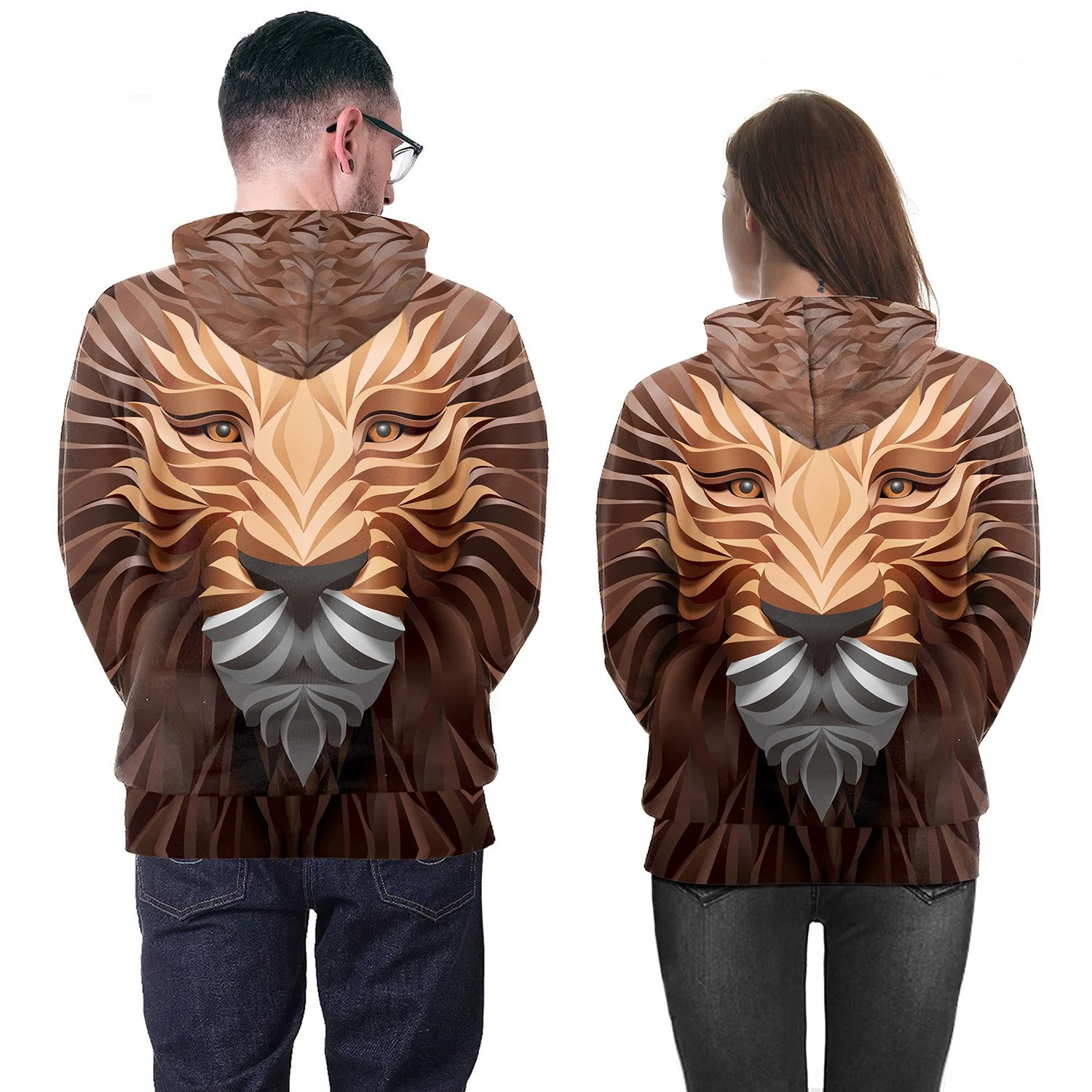 Mountain Adventure Lion Sweatshirts Hoodies Jacket Hot Selling 2021 Wholesale 3d Animal Wolf Printed Anime Hoodies For Men