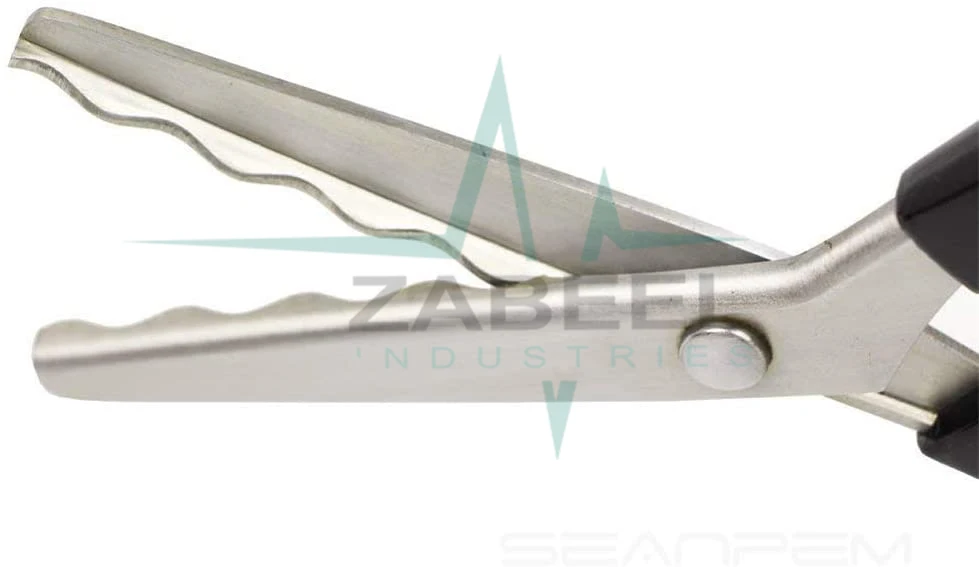 Pinking Shears Craft Scissor Serrated Scalloped stainless Steel Handled Professional Sewing black Scissors