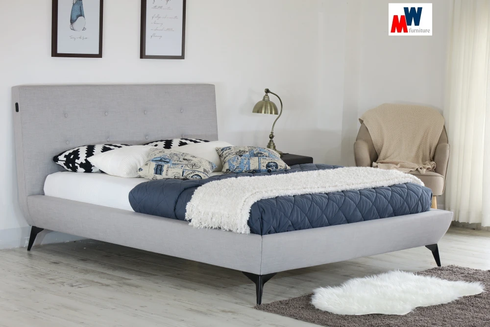 2019 Fabric Chesterfield Bed Frame of Modena Bed l