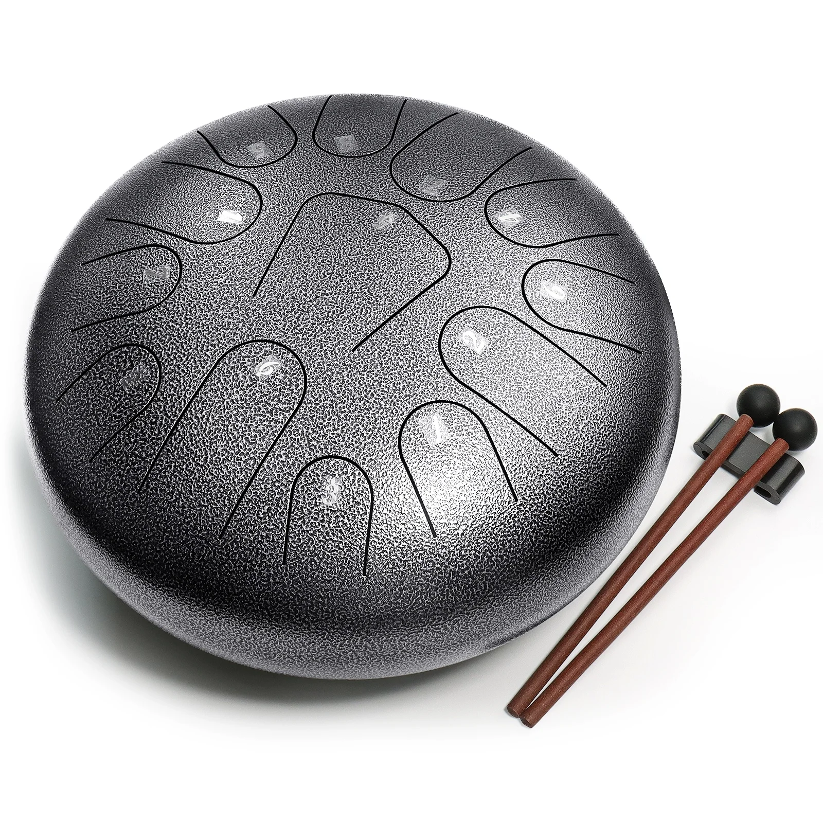 Сталь язык барабана 13 Примечания 12 дюймов Handpan ударный инструмент барабаны с барабанные палочки для детей и взрослых Gif музыкальное образование