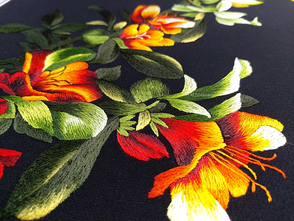 Картины для украшения дома водный шар цветок вьетнамский ручная вышивка