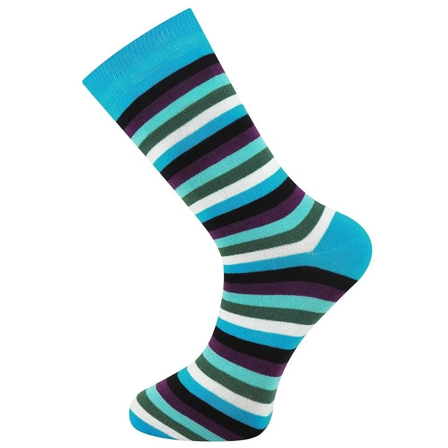 High quality custom crew cotton sweat crazy colorful private label men 100% cotton socks manufacturers in Pakistan