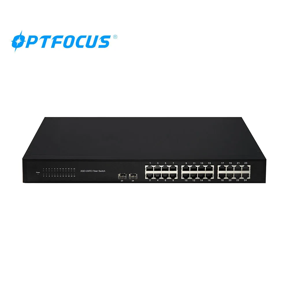 Волоконно-оптический коммутатор Ethernet 24 порта Sfp волоконный l2 гигабитный и 10g волоконно-оптический