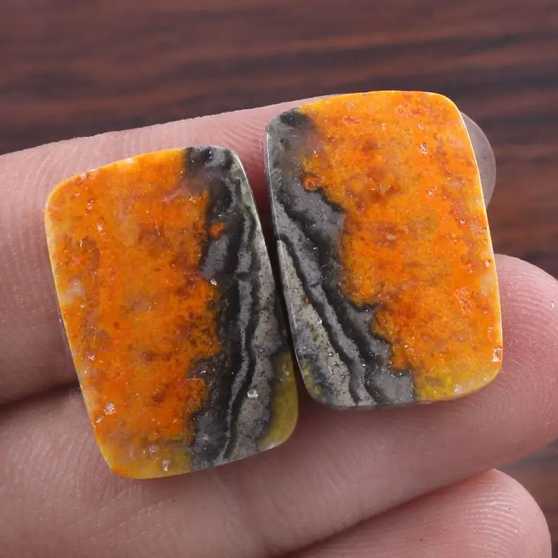100% Natural Bumble Bee Jasper Smooth Cabochon Loose Stone Polished Fancy Shape Gemstone For Pendent For Making Jewelry Bulk OEM
