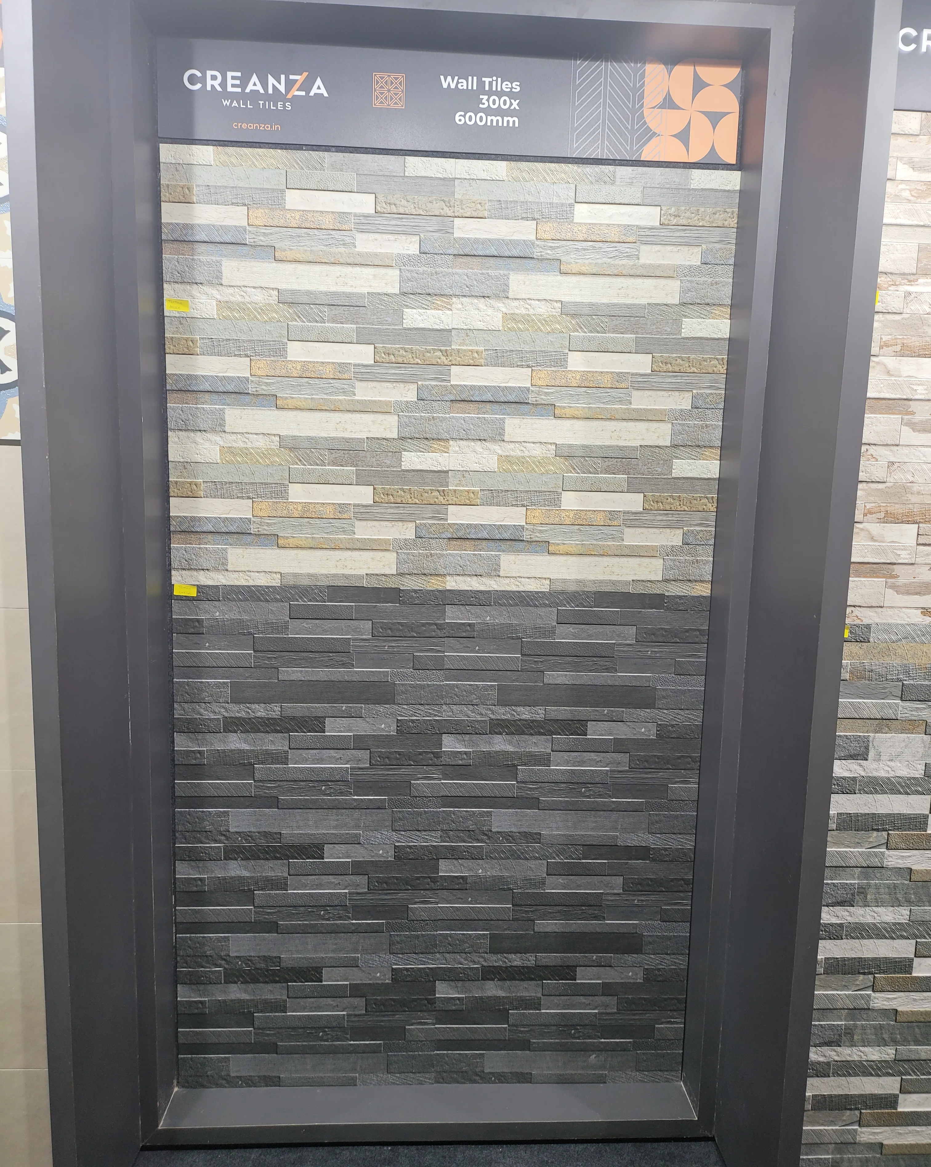 Угольная керамическая уличная настенная плитка 300x600 мм с дизайном в виде перфоратора керамика текстурный уголь