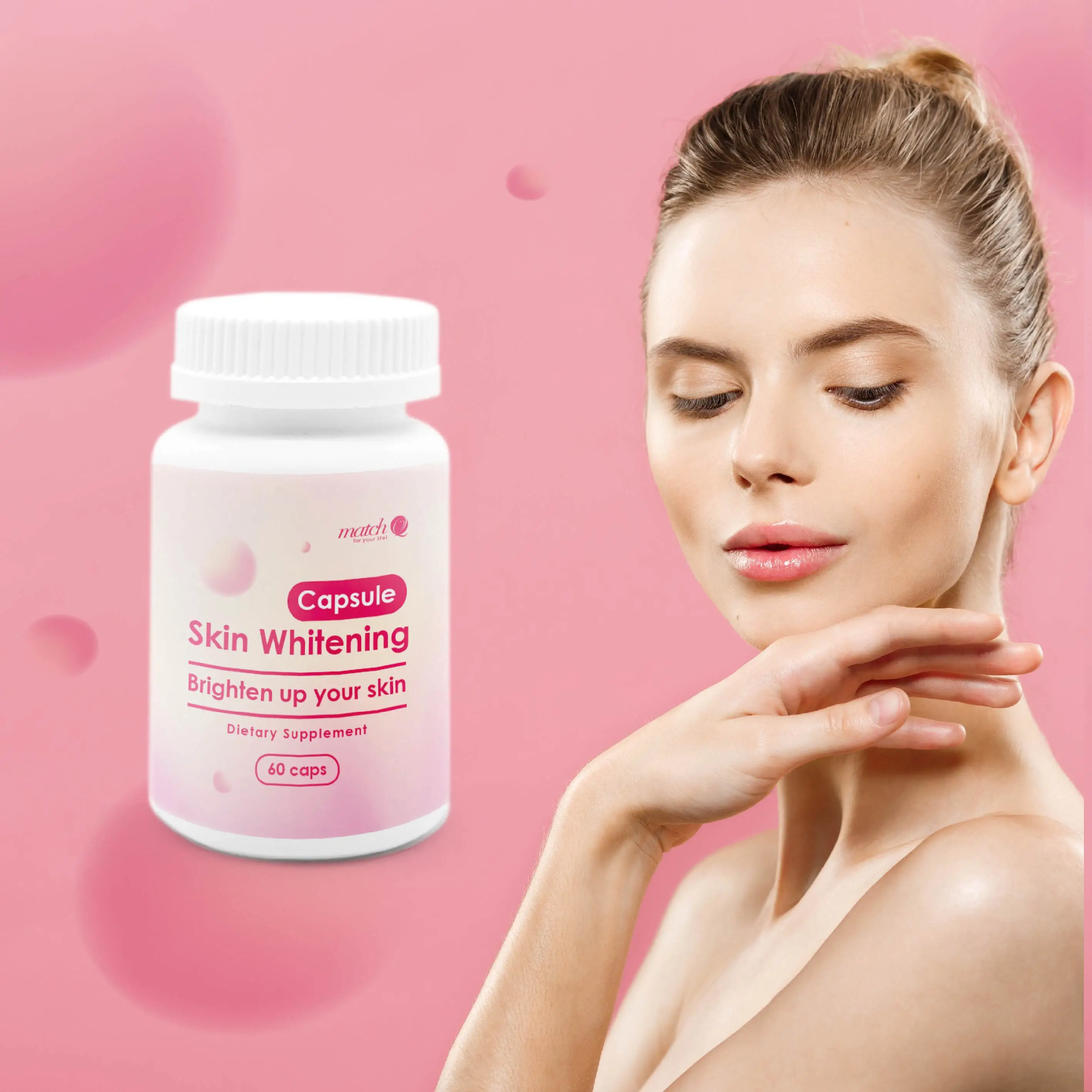 Match Q Skin Whitening Capsule Anti-Pigmentation Supplement with Vitamin C