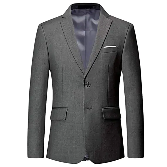
Suits & Blazers mens fitted blazer Mens Slim Fit Blazer Two-Button Notched Lapel Casual Suit 