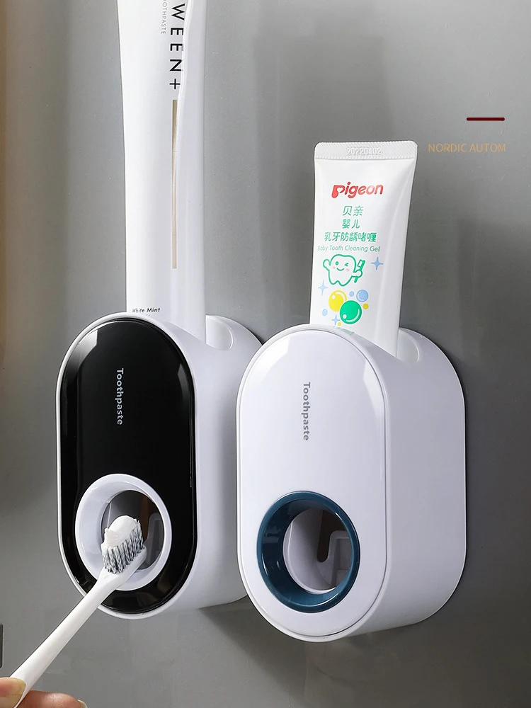 Factory direct supply wall-mounted bathroom plastic toothpaste squeezer dispenser