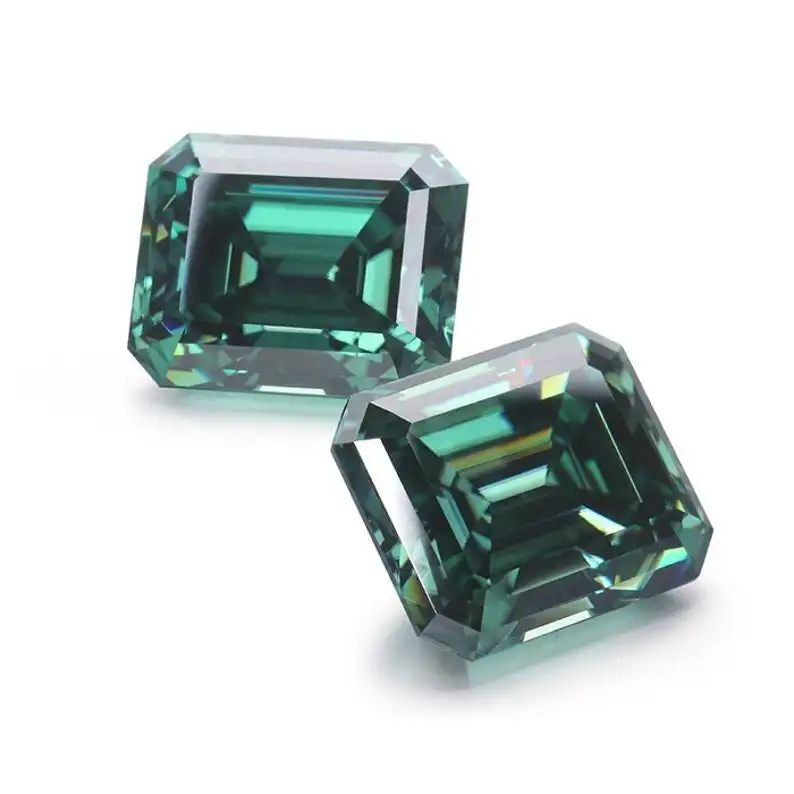 Genuine Loose Moissanite Vivid Green Emerald Diamond Excellent Cut VVS 1.00 to 5.00 Carat Use For Jewelry, Ring, Pendant