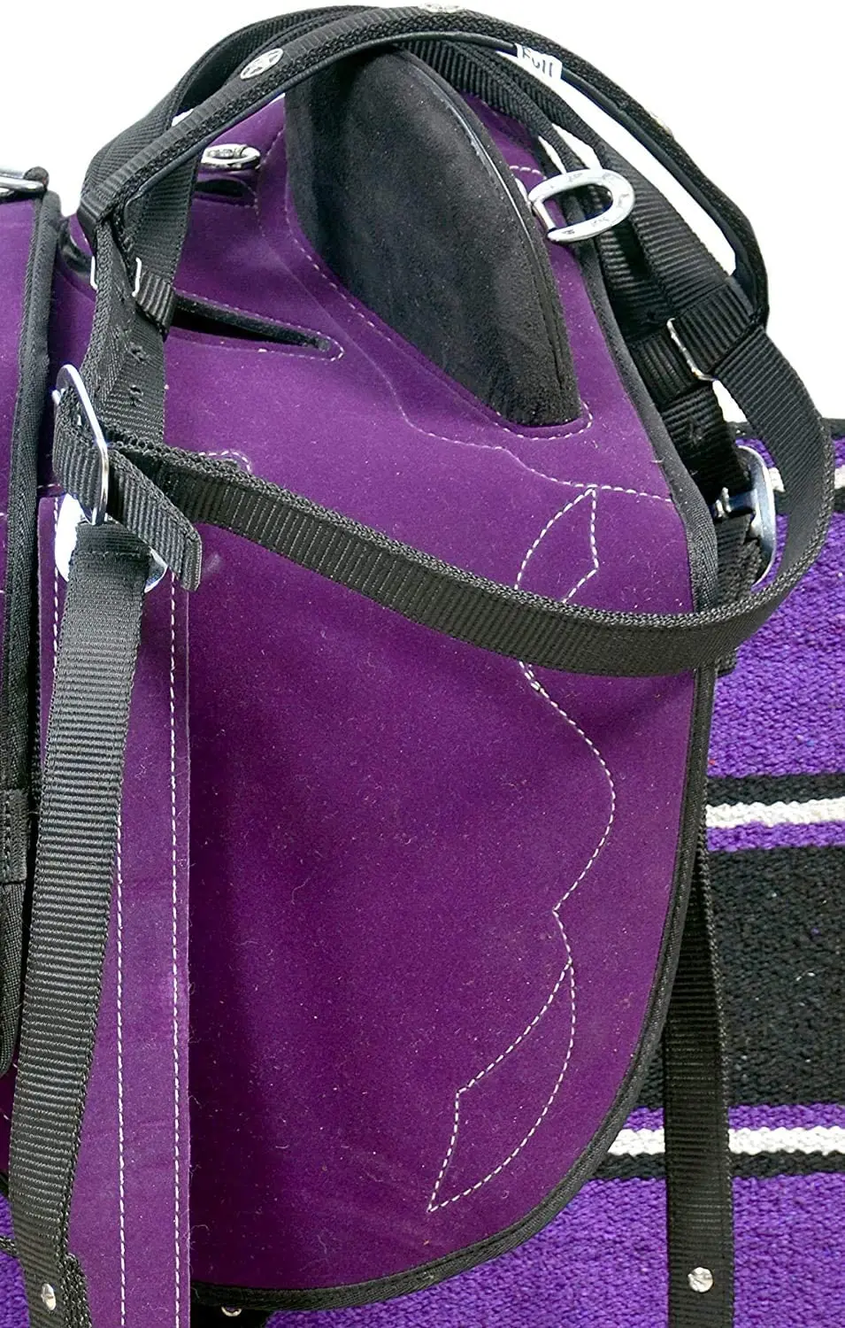 
Star International Synthetic Suede Australian Stock English Horse Saddle Tack 