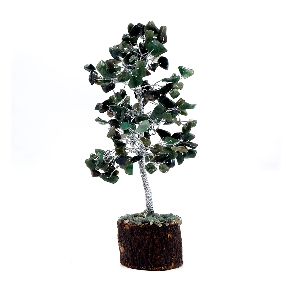 Unique Design Gemstone Tree Green Jade Gemstone 160 Chips Tree Buy Completely Handmade Chips Crystal Tree