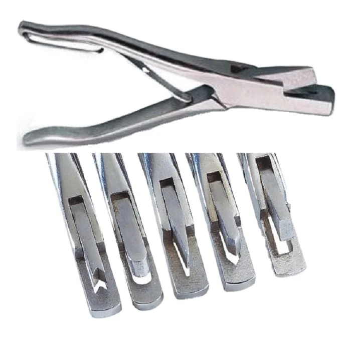 Veterinary Instruments V/U Shape Animal Ear Notcher Plier Notching Mark Pliers Notches Clamp For Pig Cattle by UAMED SURGICAL