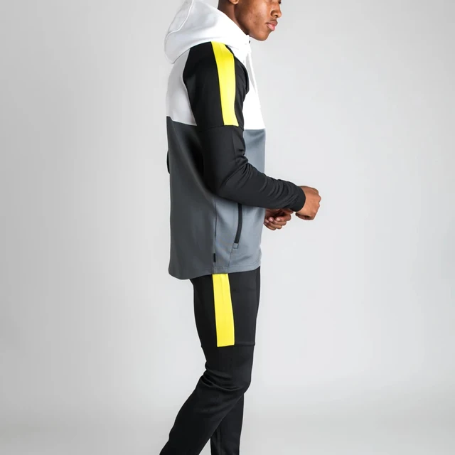  Мужская повседневная одежда из 2 предметов толстовка на молнии и спортивные брюки костюм для бега