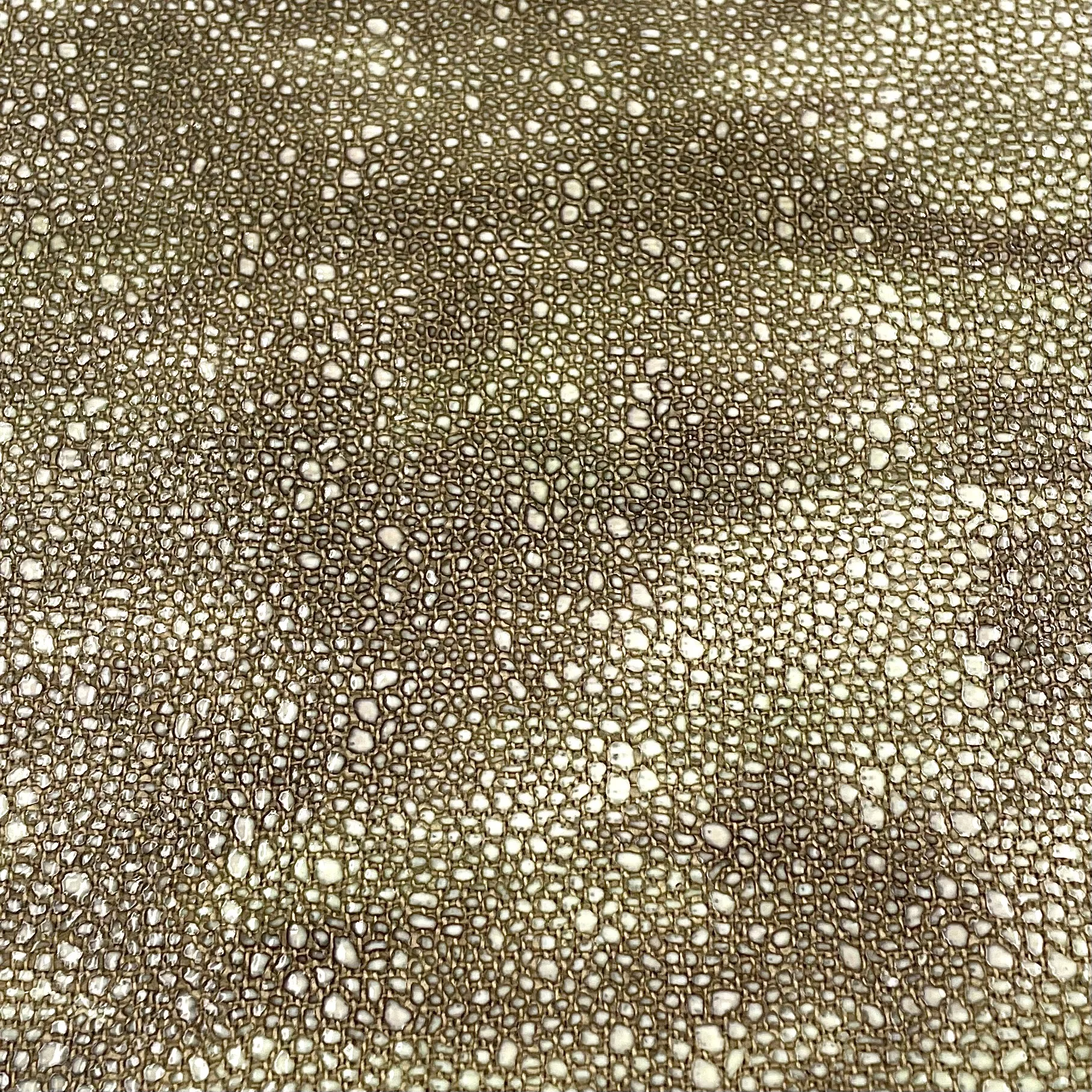 EPO High Quality Cotton Linen Fabric with Laser Transferred Pearl Fish Design for Curtains