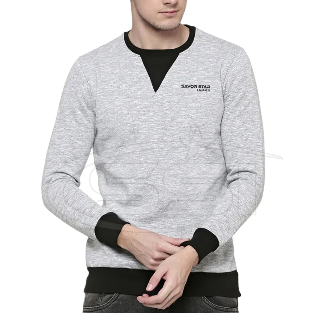 Custom Style Men Colorful Hoodies Sweatshirts Plain Crew Neck Sweatshirt Fort Sale