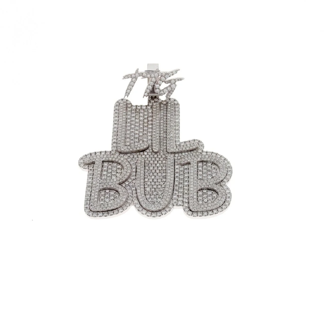 Trendy custom hip-hop pendant 10k Rose/White gold - 54 grams of gold weight with 15.07 carats of diamonds weight