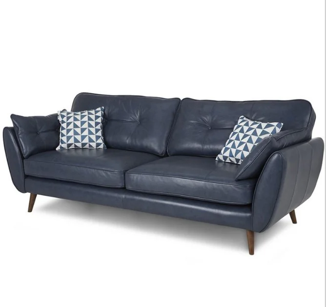 factory direct Nordic single light luxury leather art sofa combination simple living room set