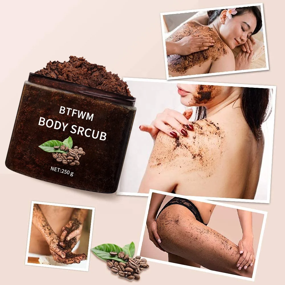 Wholesale Face Scrub Private Label Brown Sugar Scrub Orange Exfoliantes Whitening Vegan Coconut Coffee Turmeric Body Scrub