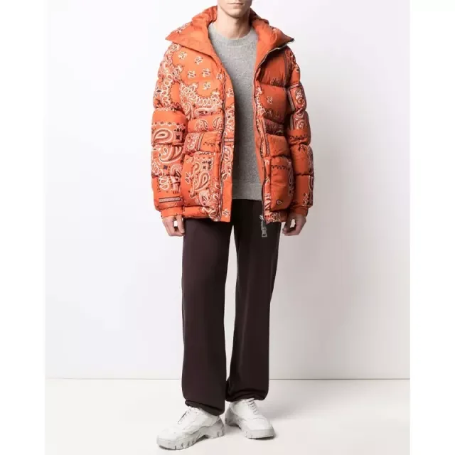 DiZNEW Oem Design Long Sleeve Polyester Cotton Jacquard Weave Mens Puffer Jacket