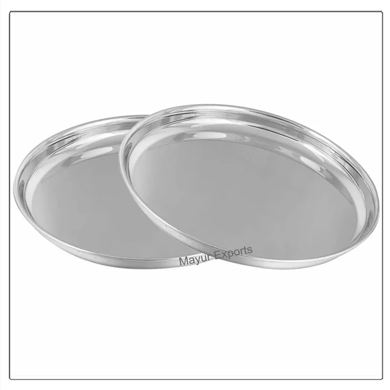 Stainless Steel Round Serving Tray