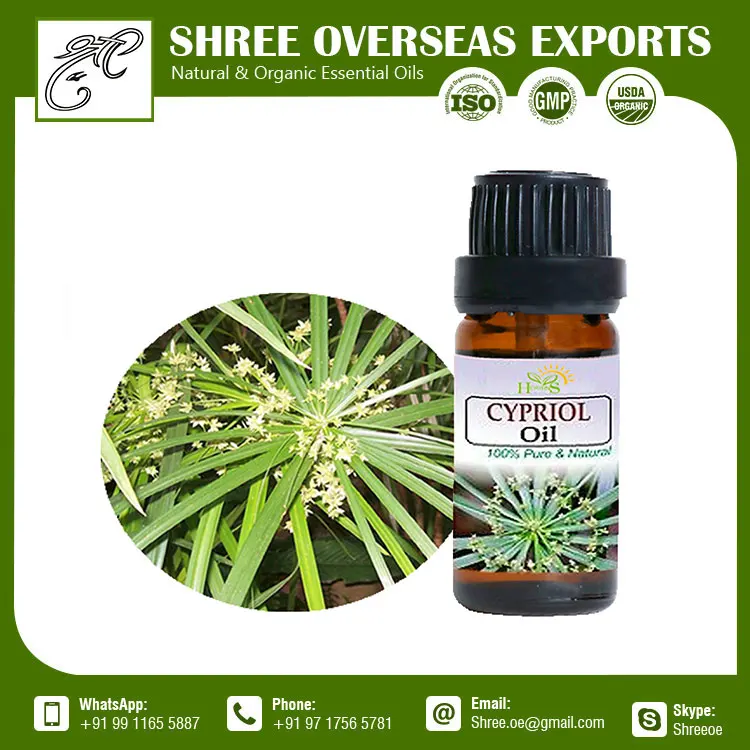 100% Pure Organic Cypriol Essential Oil from India