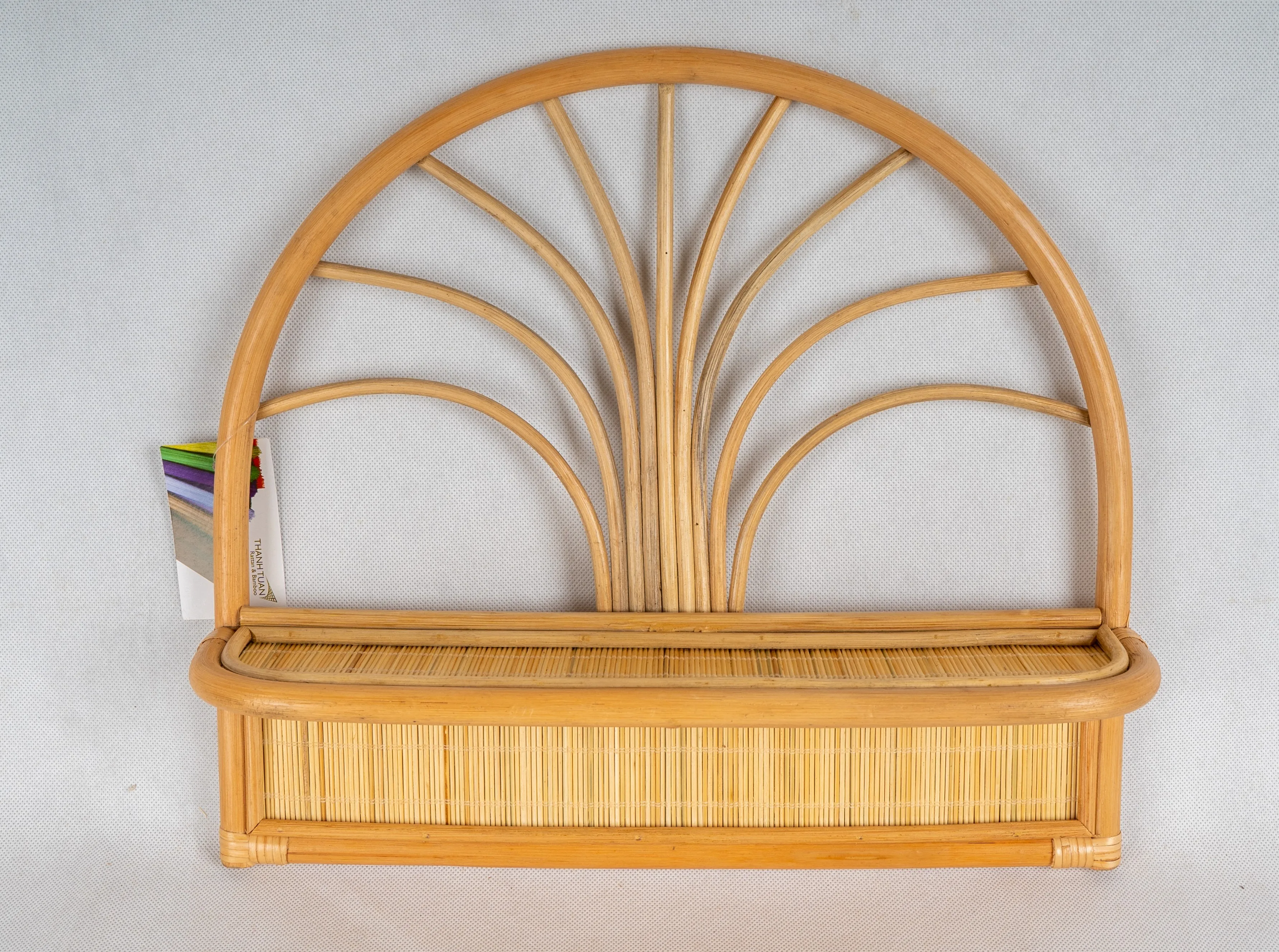 Rattan wall hanging storage shelf for home decoration Rattan Wall Shelf