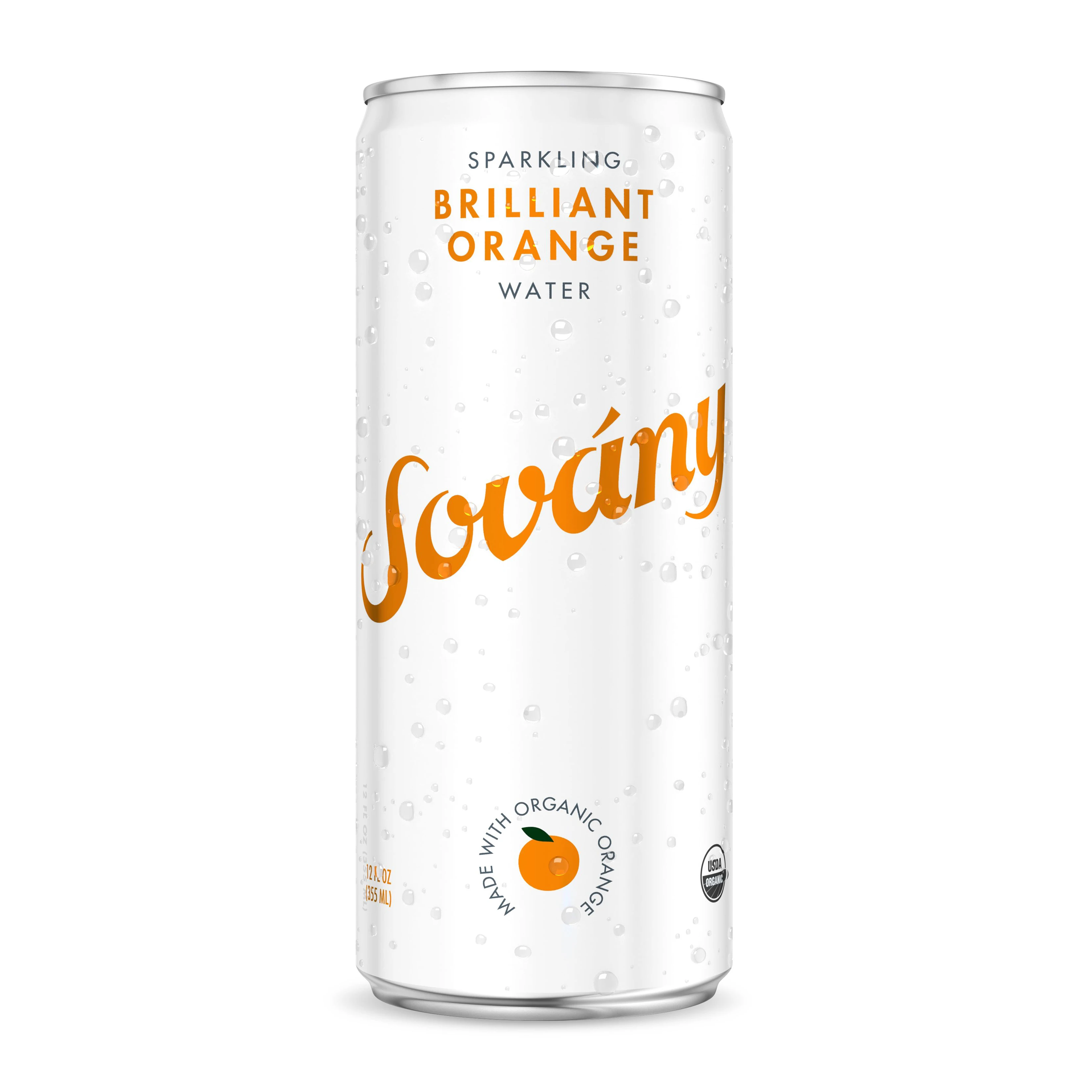 
Made in USA Sovany Brilliant Orange, Sparkling Water USDA Organic Vegan, Non-GMO 