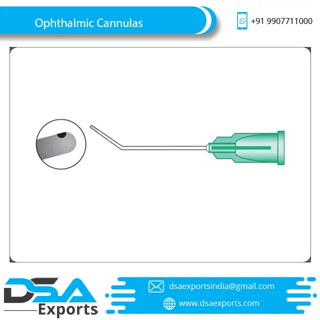 Top Quality Sterilized Ophthalmic Curved Sub Tenon Anesthesia Cannula Surgical Cannula At Best Price