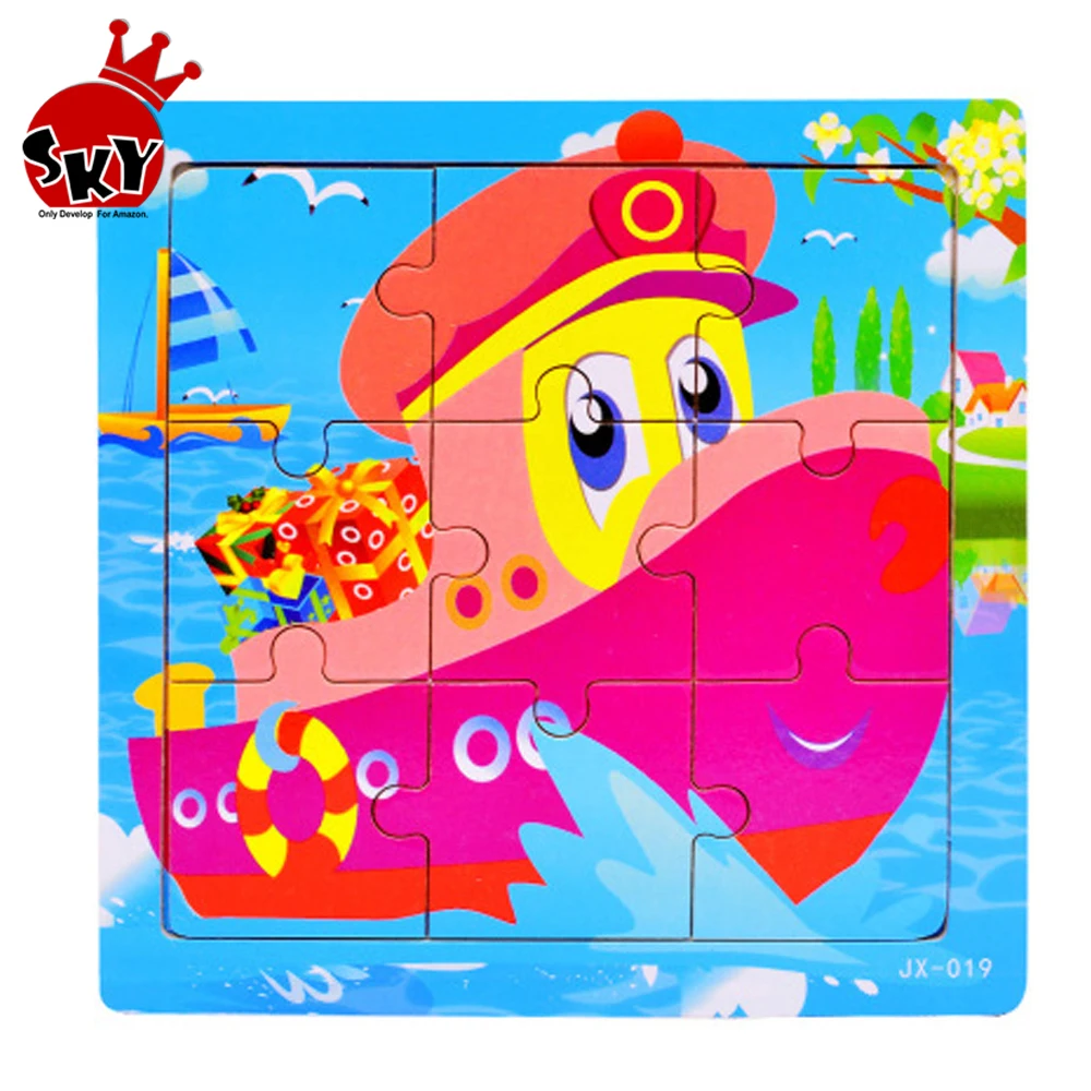 9 шт. 3D пазл для детей Детские игрушки развивающие деревянные