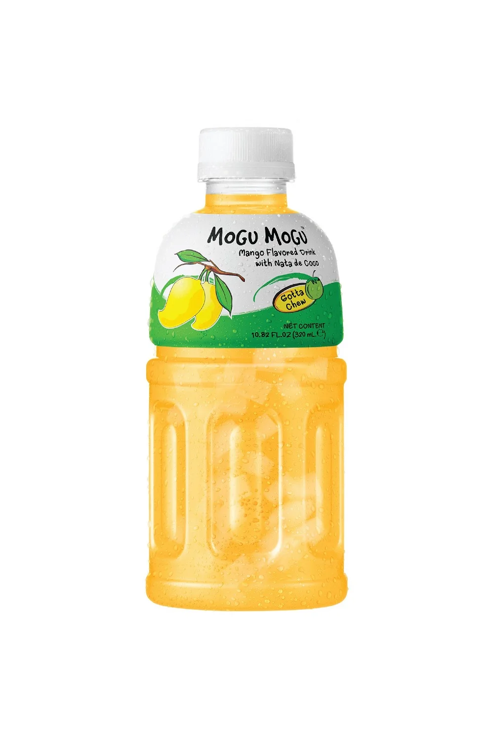 Bottle Glucose Colored Concentrate Fresh Juice Fruit Mogu Mogu Mango Flavoured Drink with Nata de Coco