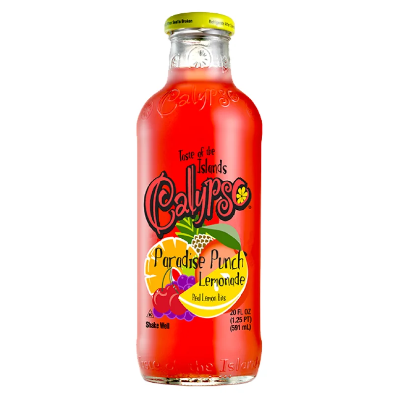 Calypso paradise punch lemonade / Calypso 473ML x 12 glass bottles Kiwi Lemonade / Calypso All Natural Flavors Lemonade Drink