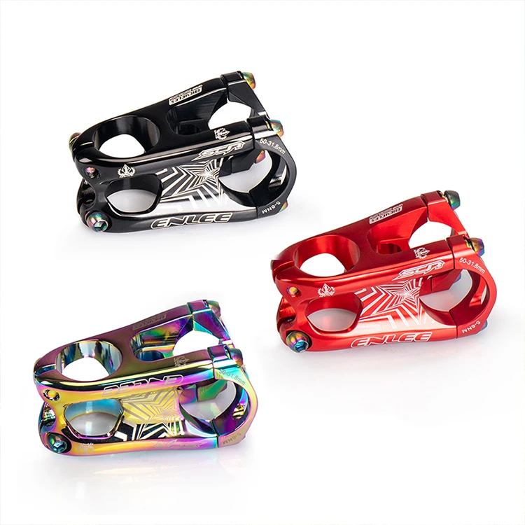 High Quality CNC Machined 0 Degree Rise Aluminum Alloy Short Bicycle Stem 31.8*50mm High-Strength Bike Stem