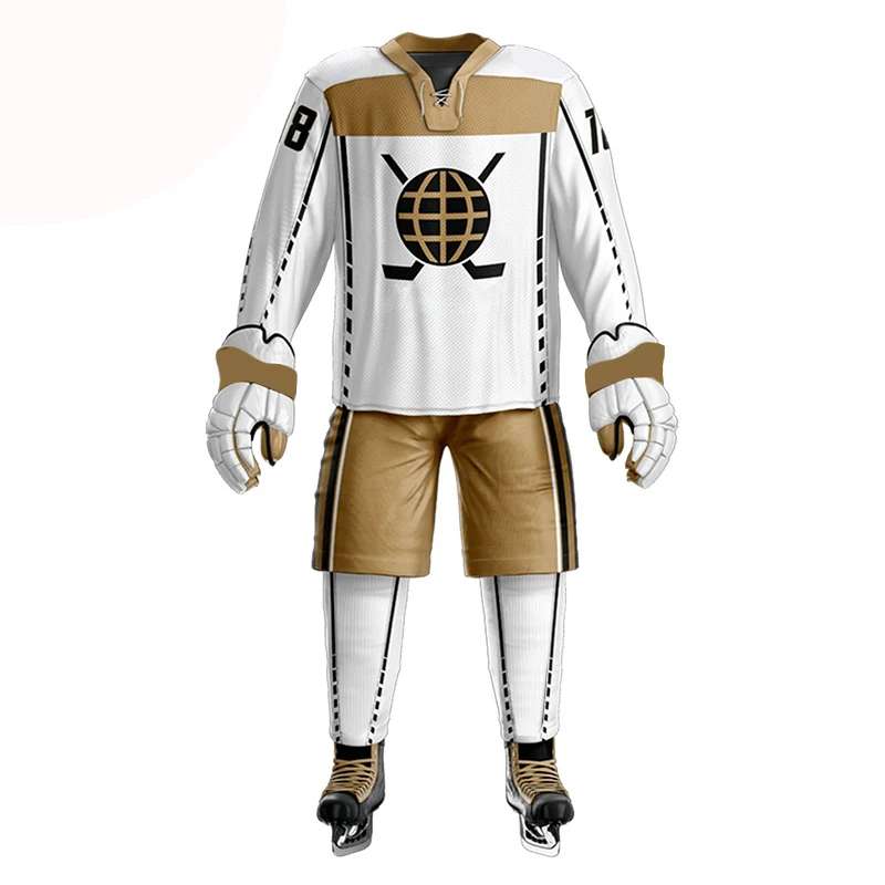 Ice Hockey  Uniform Set 100% Polyester Breathable Ice Hockey Uniform Good Price In Custom Size Ice Hockey  Uniform Set