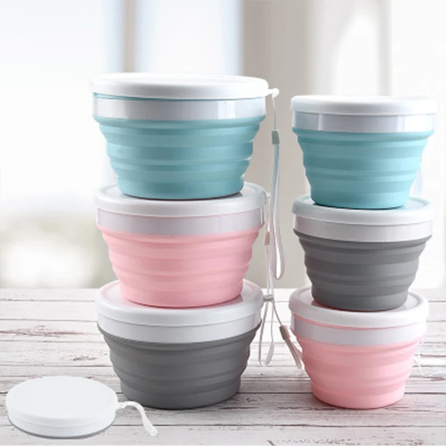 New Material Tableware Collapsible Bpa Free Silicone Baby Feeding milk powder box