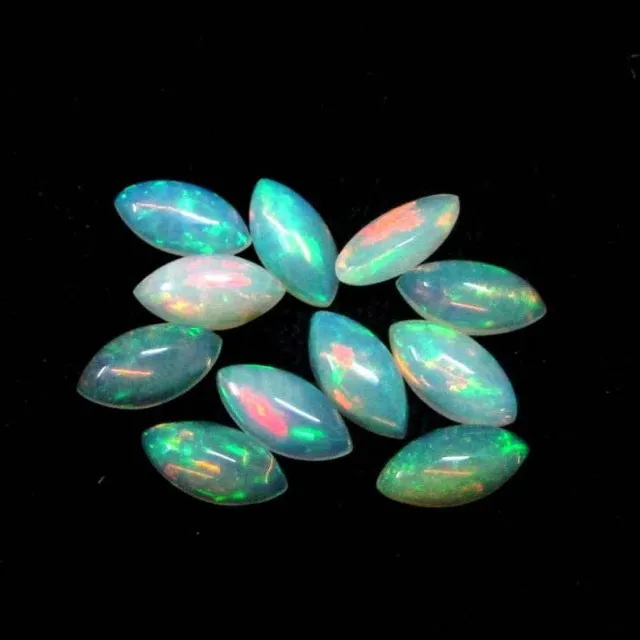 Высококачественный натуральный Эфиопский Опал 10*5 мм Маркиза Кабошон свободный драгоценный камень, welo огненный опал, белый огонь, мульти огонь, оптовая продажа