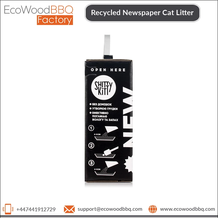 Superb Quality Eco Friendly Granulated Shape Biodegradable Recycled Newspaper Cat Litter