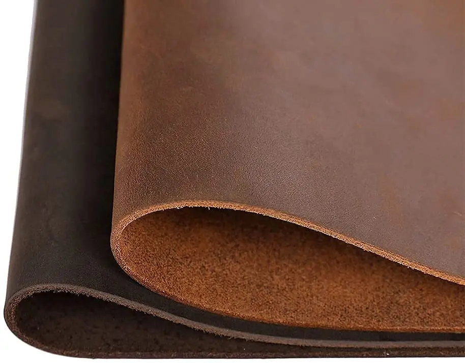 Latest Tooling Leather  Thick Finished Full Grain C for Home Decor Workshop Crafting Leather Dark Brown