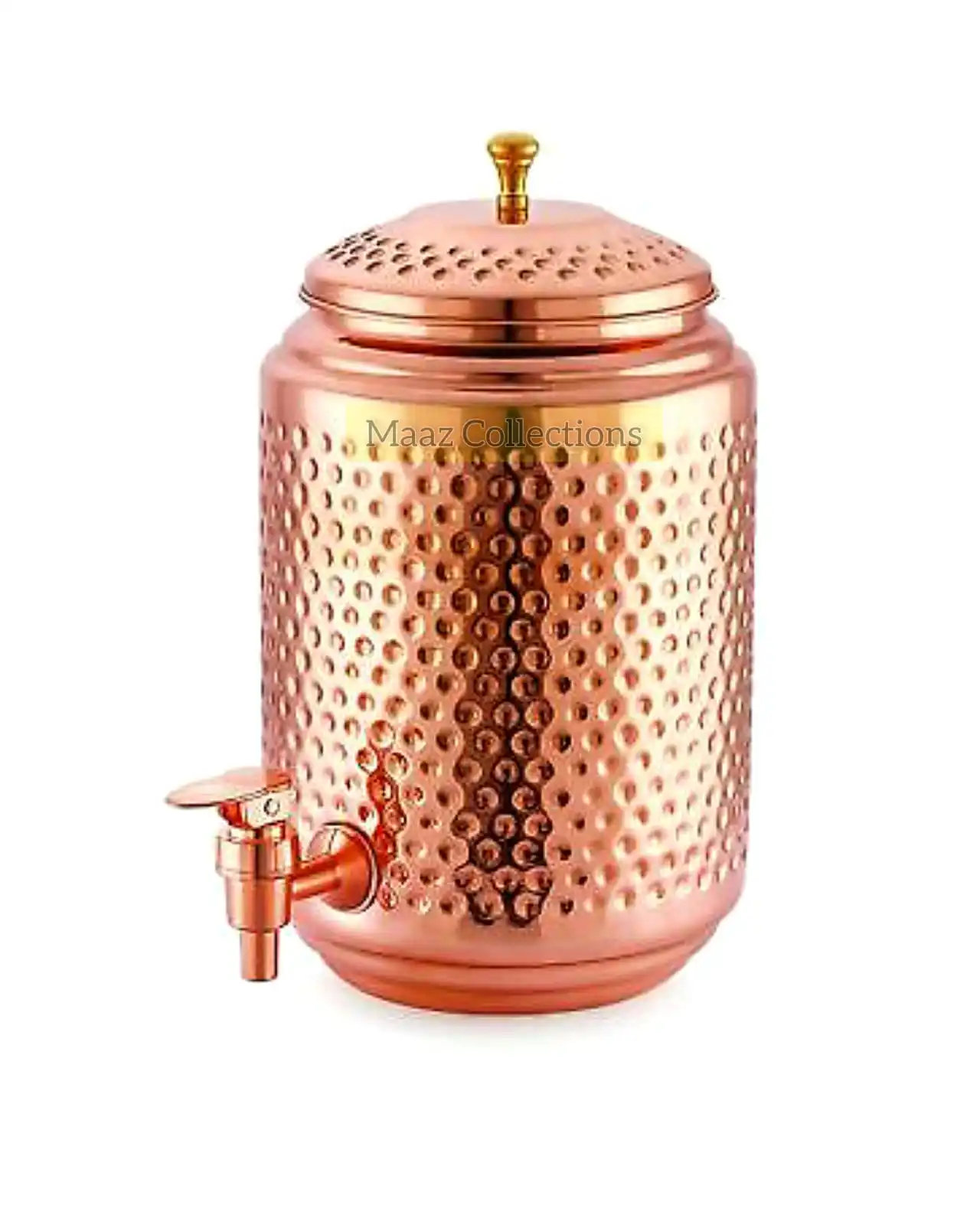 Custom made Hammered 100% Pure Copper Dispenser Handmade Ayurveda Water Pot Copper Water Storage Tank