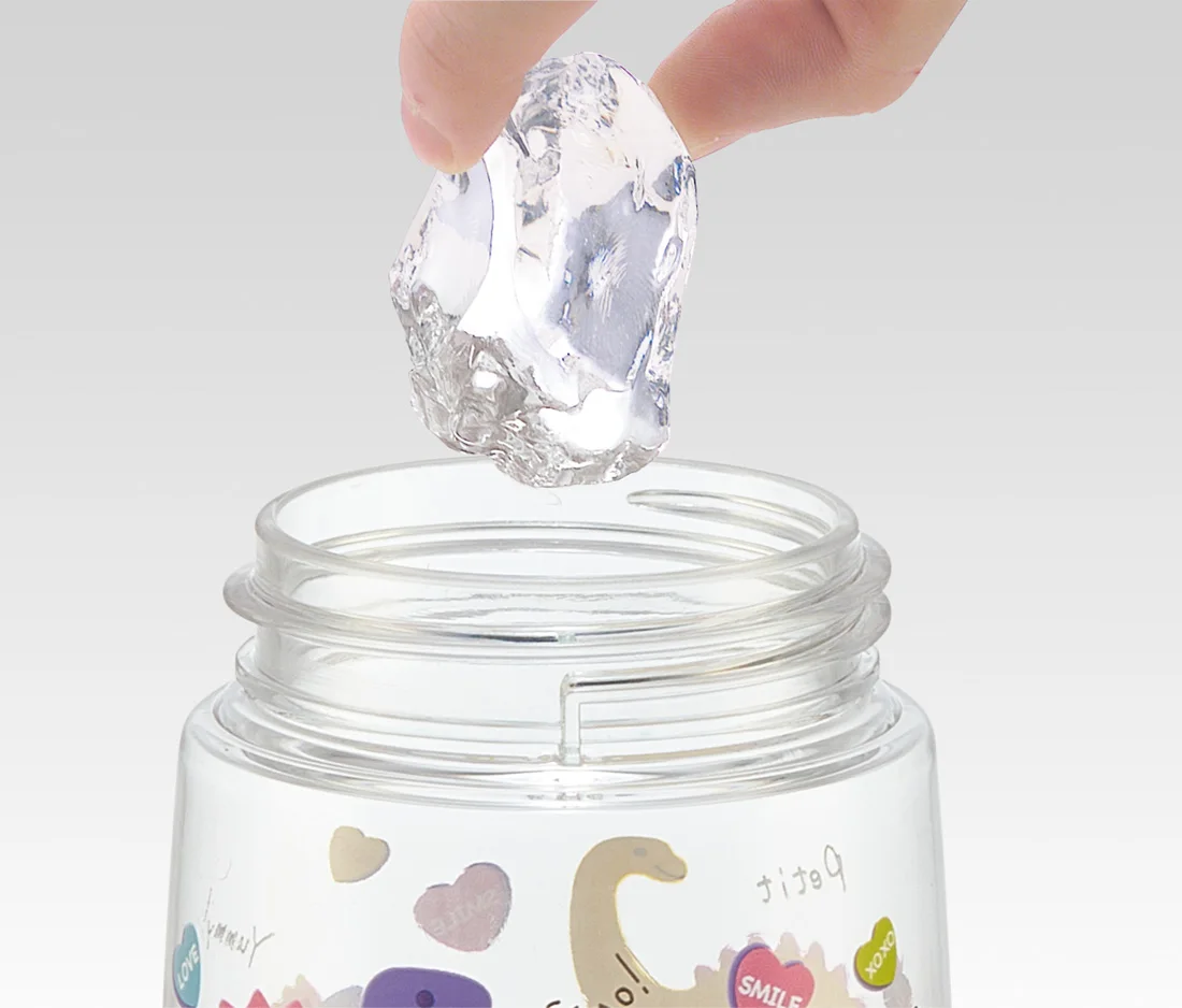 Japan 500ml cartoon Transparent Clear plastic water bottle with Straw for children PDSH5 HAPPY & SMILE-01