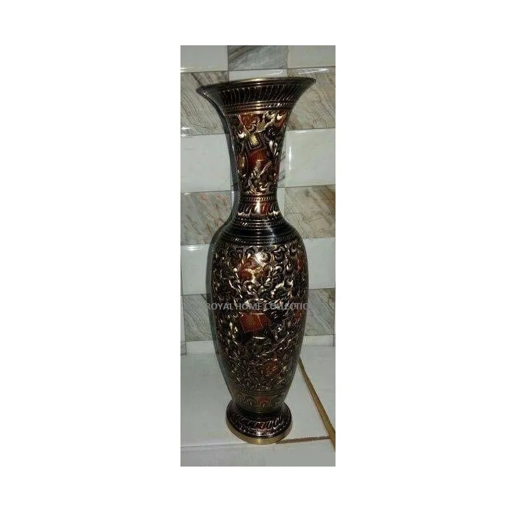 Decorative Flower Vase Aluminium Metal Design Custom Finishing Available Best Floor Design Metal Vases