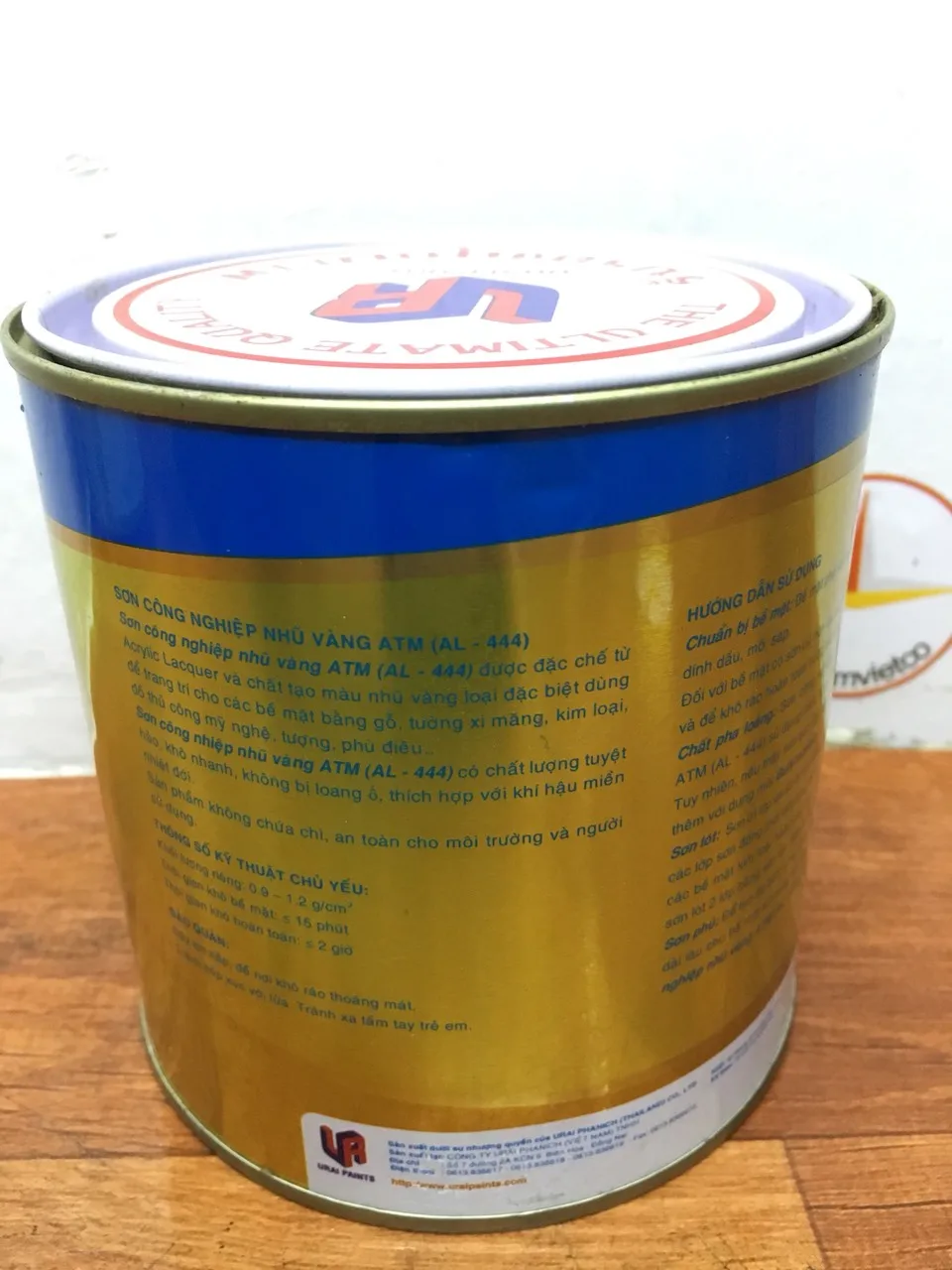 Золотая краска ATM 666 для металла дерева 1 кг