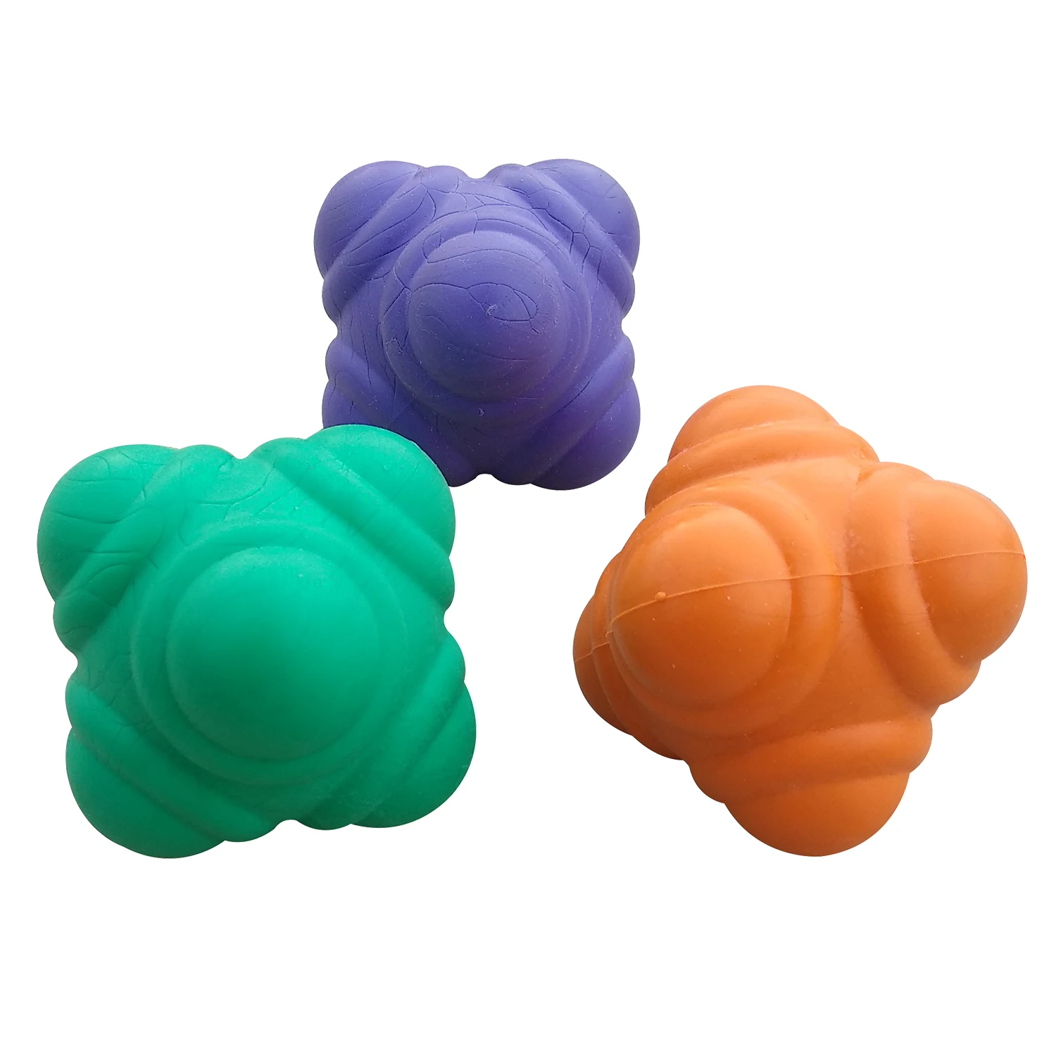 
Rubber Reaction Balls for Improve Agility, Reflexes and Hand-Eye Coordination Skill |Strength Training / Fitness Accessories 