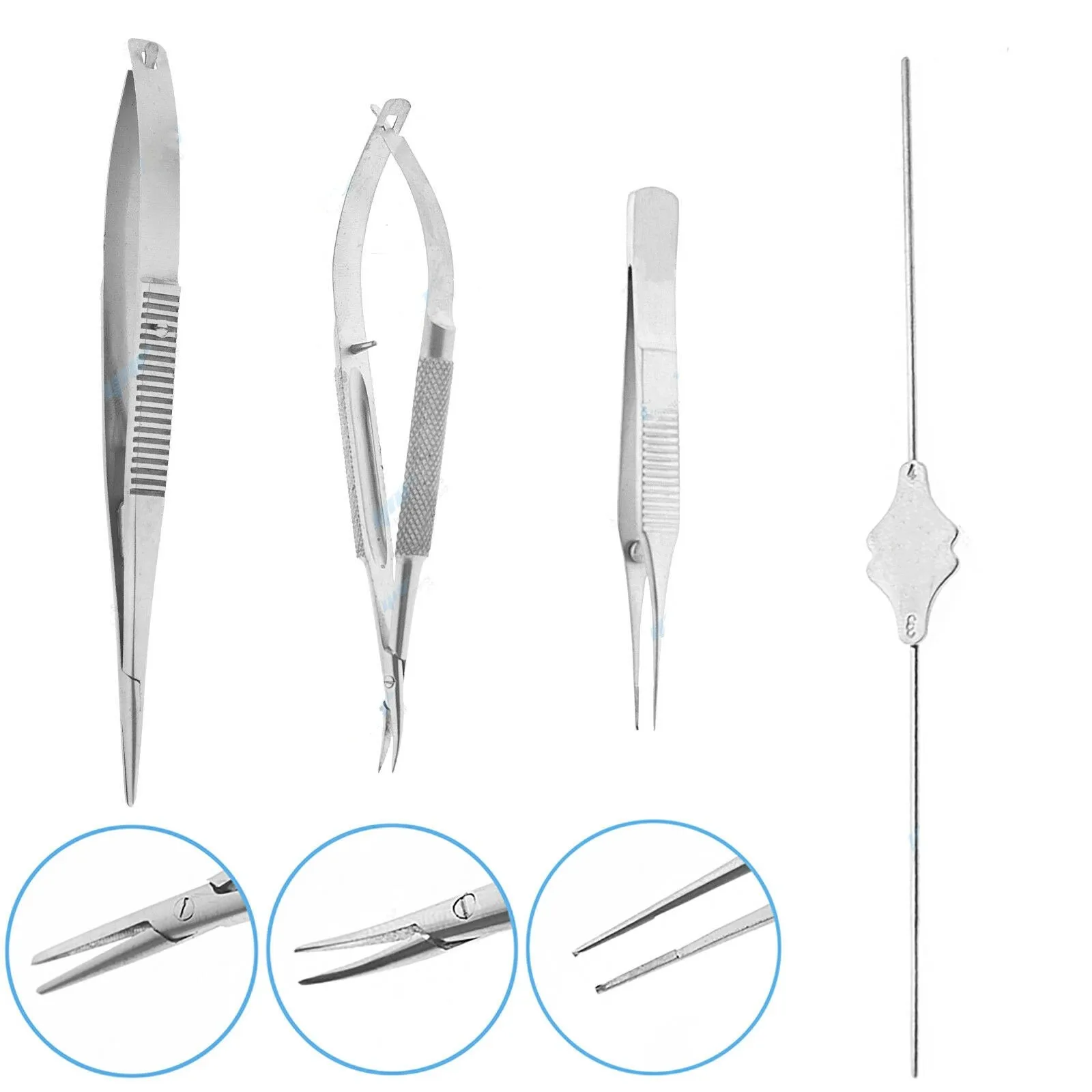 Ophthalmic Instruments Set Of 33 Pieces Ophthalmic Cataract Eye Micro Medical Surgery Stainless Steel CE Approved ISO