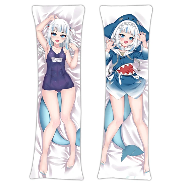 ADP Gawr Gura Anime Dakimakura Japanese Hugging Body Pillow Cover 21132
