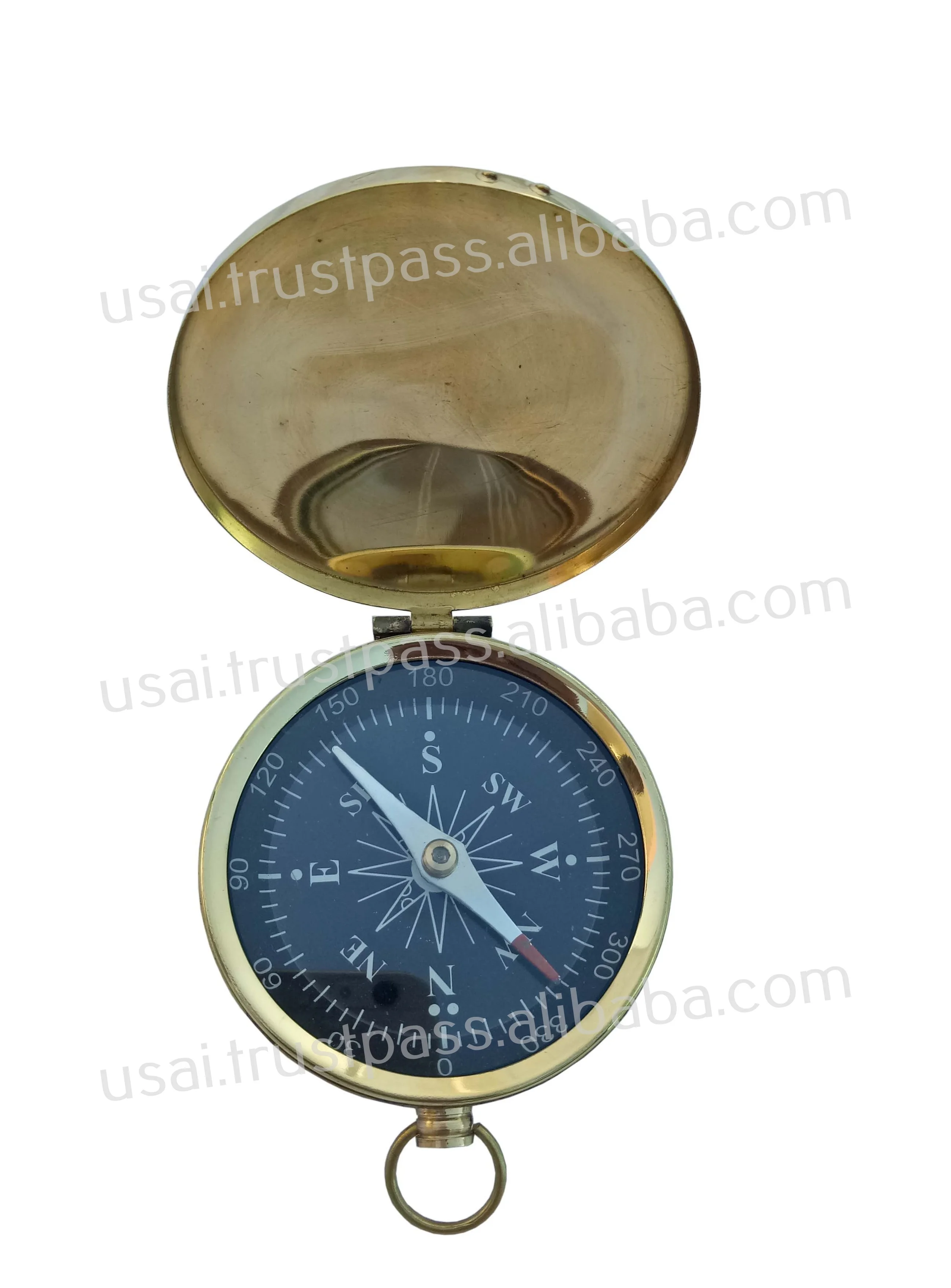 Латунный компас латунный плоский с крышкой-3 дюйма